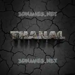 thanal in Cracked Stone style - 3D name wallpaper