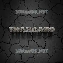 thandazo in Cracked Stone style - 3D name wallpaper