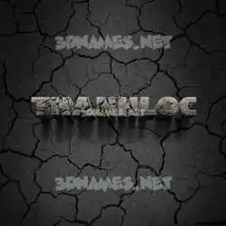 thanhloc in Cracked Stone style - 3D name wallpaper