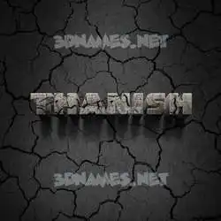 thanish in Cracked Stone style - 3D name wallpaper