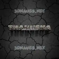 thanusha in Cracked Stone style - 3D name wallpaper