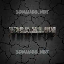 thaslin in Cracked Stone style - 3D name wallpaper