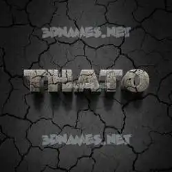 thato in Cracked Stone style - 3D name wallpaper