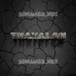 thayalan in Cracked Stone style - 3D name wallpaper