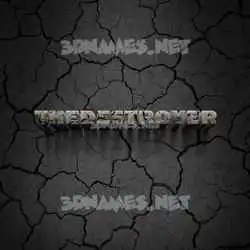 thedestroyer in Cracked Stone style - 3D name wallpaper