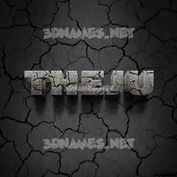 theju in Cracked Stone style - 3D name wallpaper