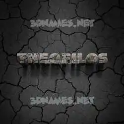 theofilos in Cracked Stone style - 3D name wallpaper