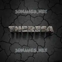 theresa in Cracked Stone style - 3D name wallpaper