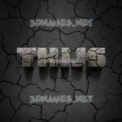 thijs in Cracked Stone style - 3D name wallpaper
