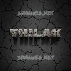 thilak in Cracked Stone style - 3D name wallpaper