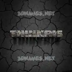 thinkris in Cracked Stone style - 3D name wallpaper