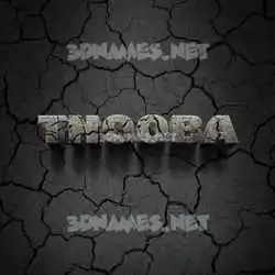 thooba in Cracked Stone style - 3D name wallpaper