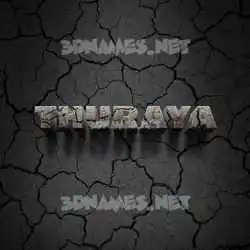 thuraya in Cracked Stone style - 3D name wallpaper