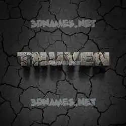 thuyen in Cracked Stone style - 3D name wallpaper