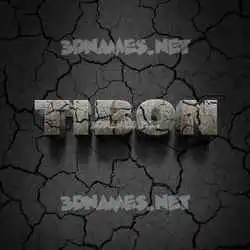 tibon in Cracked Stone style - 3D name wallpaper