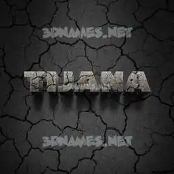 tijana in Cracked Stone style - 3D name wallpaper