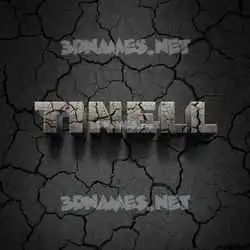tinell in Cracked Stone style - 3D name wallpaper