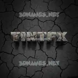 tintfx in Cracked Stone style - 3D name wallpaper