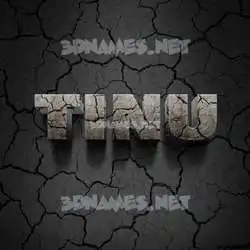 tinu in Cracked Stone style - 3D name wallpaper
