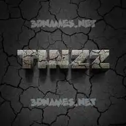 tinzz in Cracked Stone style - 3D name wallpaper