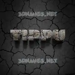 tippu in Cracked Stone style - 3D name wallpaper