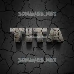tita in Cracked Stone style - 3D name wallpaper