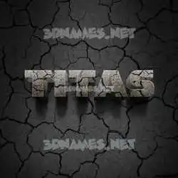 titas in Cracked Stone style - 3D name wallpaper