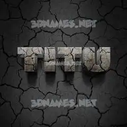 titu in Cracked Stone style - 3D name wallpaper