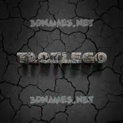 tlotlego in Cracked Stone style - 3D name wallpaper