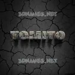 tomito in Cracked Stone style - 3D name wallpaper