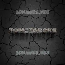 tomstarone in Cracked Stone style - 3D name wallpaper