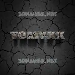 tomyxx in Cracked Stone style - 3D name wallpaper