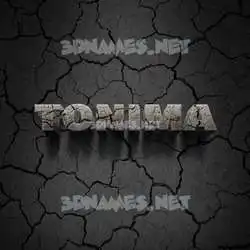 tonima in Cracked Stone style - 3D name wallpaper