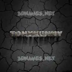 tonykenny in Cracked Stone style - 3D name wallpaper