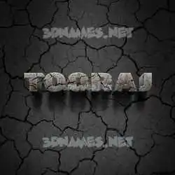 tooraj in Cracked Stone style - 3D name wallpaper