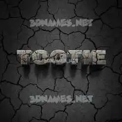 tootie in Cracked Stone style - 3D name wallpaper