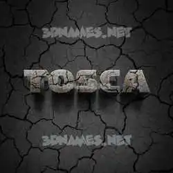 tosca in Cracked Stone style - 3D name wallpaper