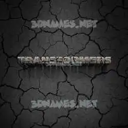 transformers in Cracked Stone style - 3D name wallpaper