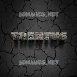 trentus in Cracked Stone style - 3D name wallpaper