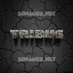 tribus in Cracked Stone style - 3D name wallpaper