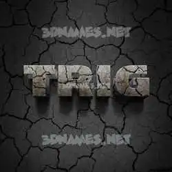 trig in Cracked Stone style - 3D name wallpaper