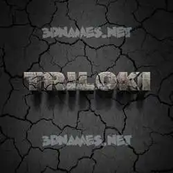 triloki in Cracked Stone style - 3D name wallpaper