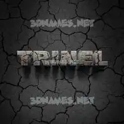 trinel in Cracked Stone style - 3D name wallpaper
