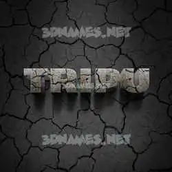 tripu in Cracked Stone style - 3D name wallpaper
