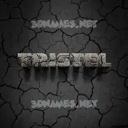 tristel in Cracked Stone style - 3D name wallpaper