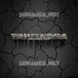 trivendra in Cracked Stone style - 3D name wallpaper