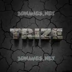 trize in Cracked Stone style - 3D name wallpaper