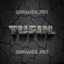 tuful in Cracked Stone style - 3D name wallpaper