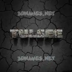 tulsee in Cracked Stone style - 3D name wallpaper