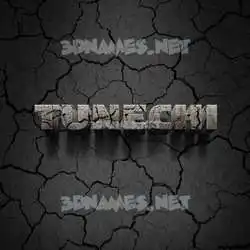 tunechi in Cracked Stone style - 3D name wallpaper
